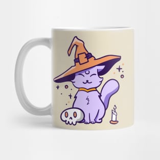 Halloween witch cat skull cute Mug